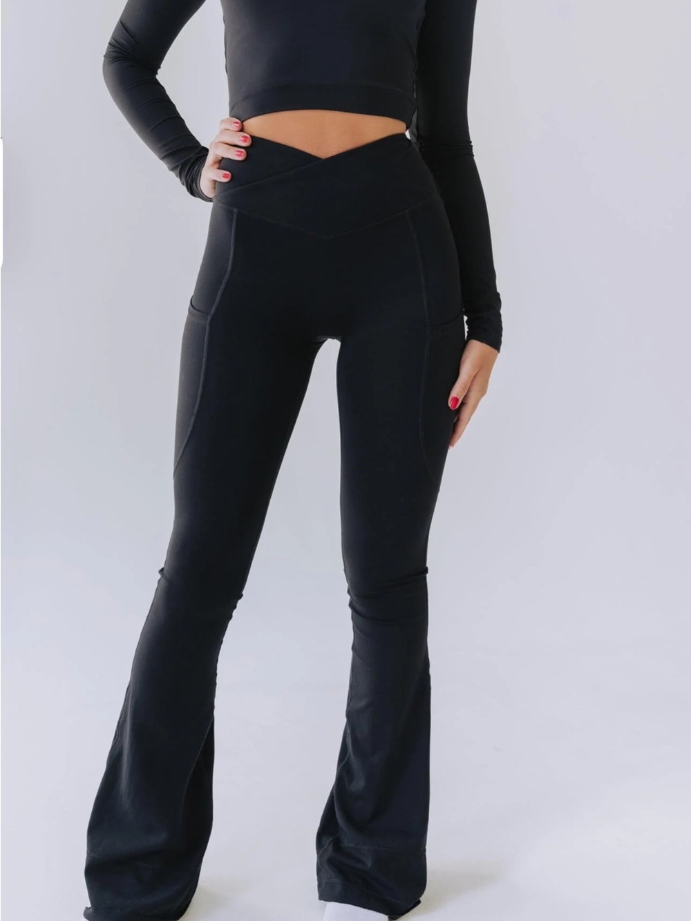 Sky Dolls Black Tall Flare Pants